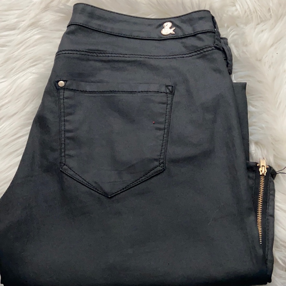 Black coated jeans